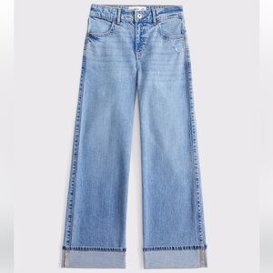 NWT Abercrombie Kids VIRAL high rise wide-leg jeans - 15/16 GIRLS - LIGHT BLUE